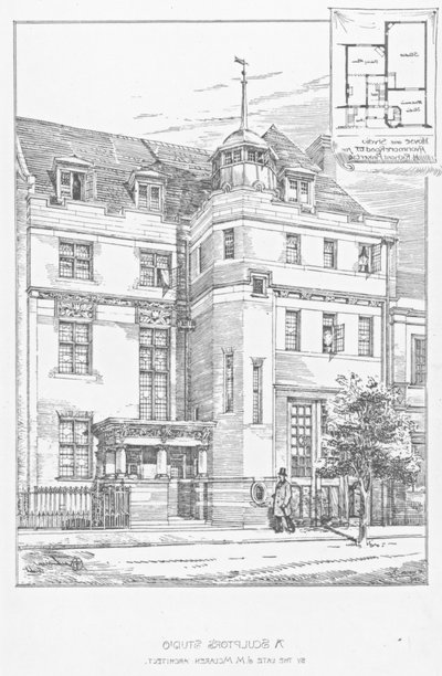 Bir Heykeltıraşın Stüdyosu için Tasarım, 1889 by English School